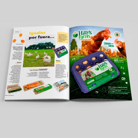 Diseño de Publicidad para Hillys Farm Huevos de Libre Pastoreo San Pedro Garza Garcia y Tampico