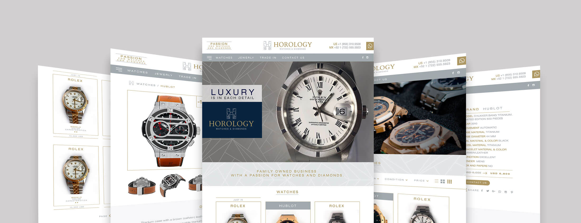 Diseño Web Auto-Administrable Horology Watches and Diamonds