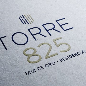 Diseño de logotipo y diseño de publicidad Torre 825
