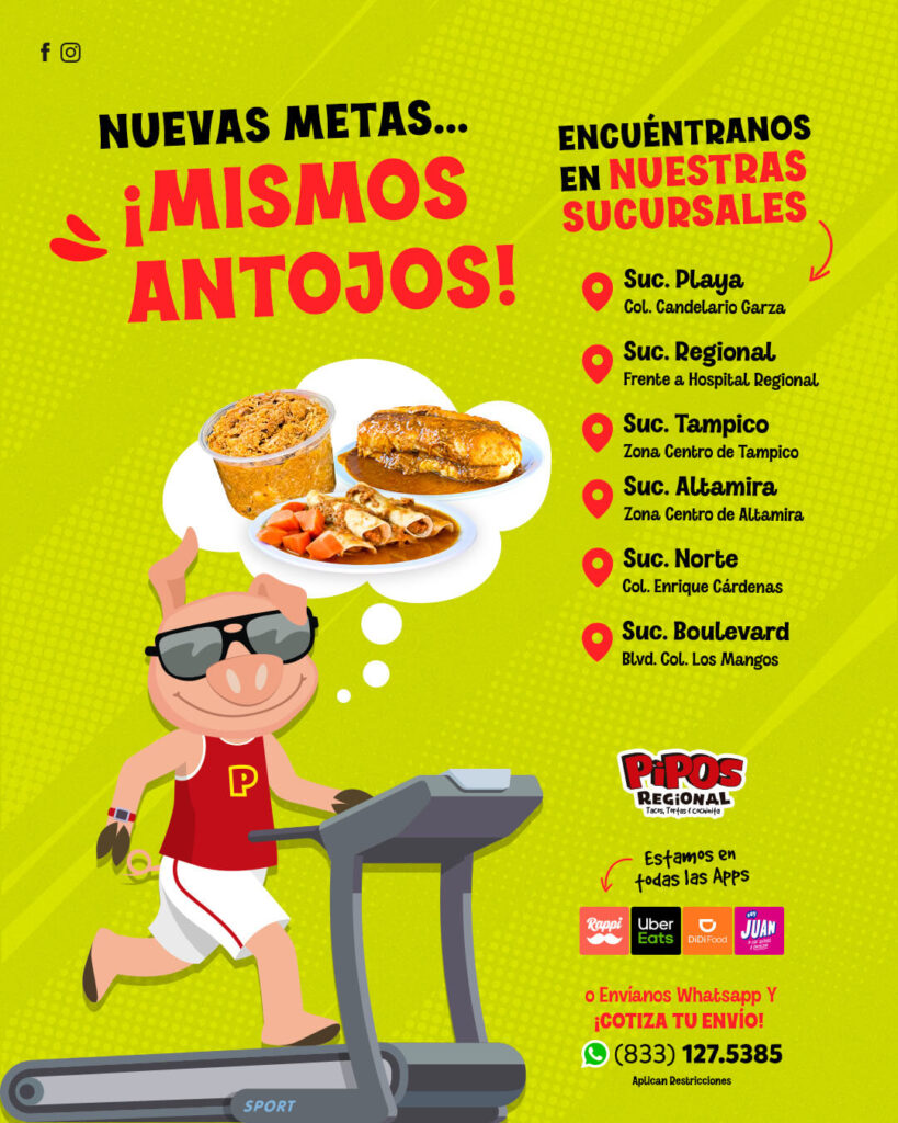 Manejo de redes sociales y estrategia de marketing digital para restaurante de tacos de cochinita en Tampico por Lilian Feres Agencia Creativa.