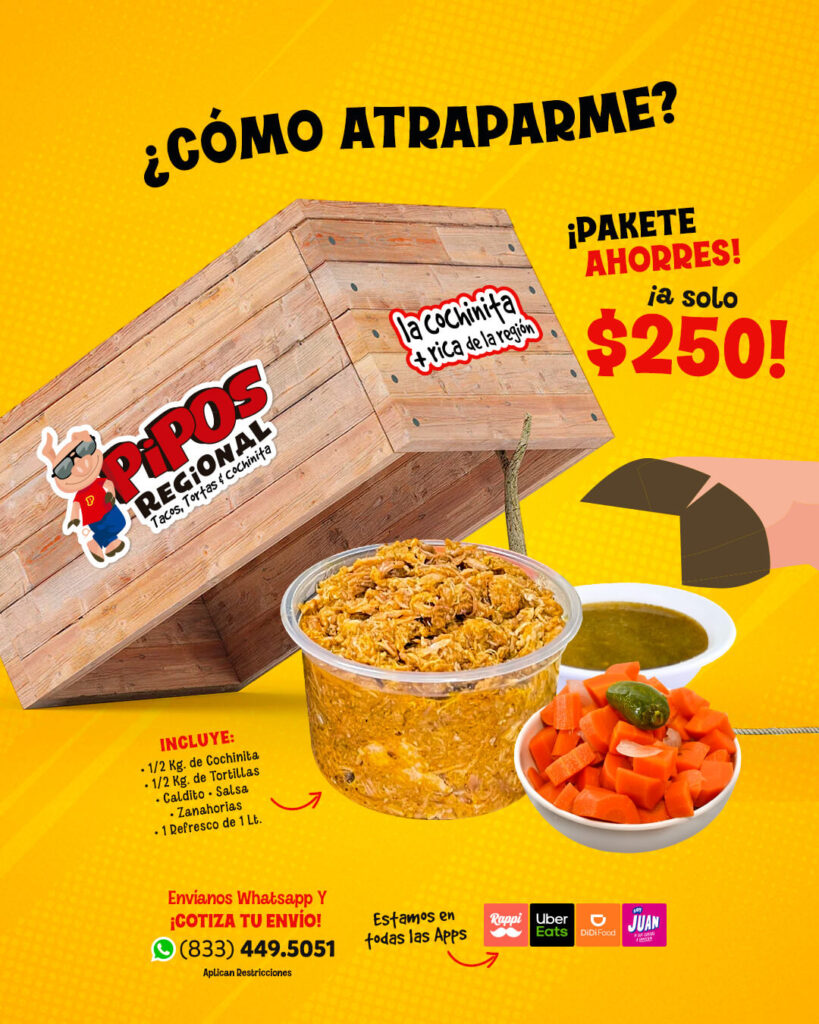 Manejo de redes sociales y estrategia de marketing digital para restaurante de tacos de cochinita en Tampico por Lilian Feres Agencia Creativa.