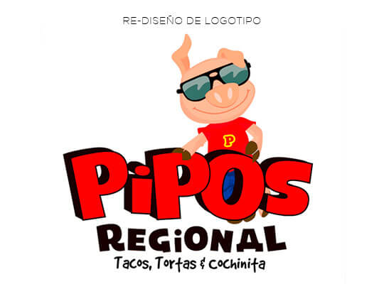 Re-diseño de logotipo para Tacos Pipos Regional