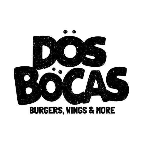 Diseño de Logotipo Dos Bocas Burgers, Wings and more- Lilián Féres Agencia Creativa