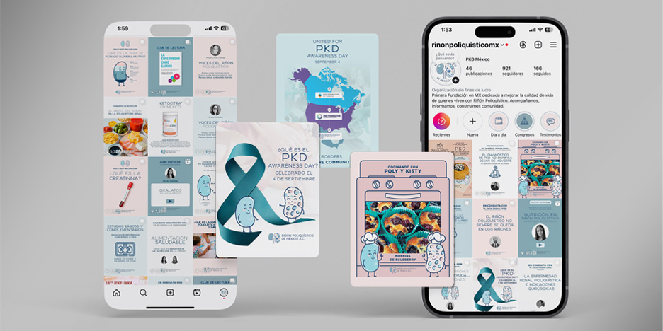 Manejo de redes sociales y estrategias de marketing digital para Fundación Riñón Poliquístico en México por Lilián Féres Agencia Creativa