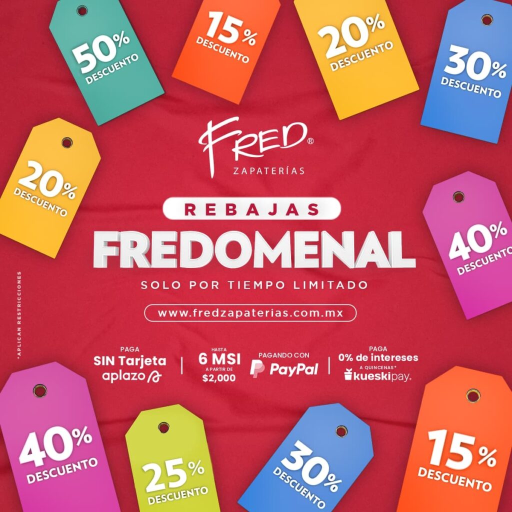 Contenido digital y gestión de redes sociales para Fred Zapaterías, creado por Lilián Féres Agencia Creativa, incluyendo fotografías, videos y diseño gráfico para marketing digital en México, optimizado para engagement y visibilidad online.
