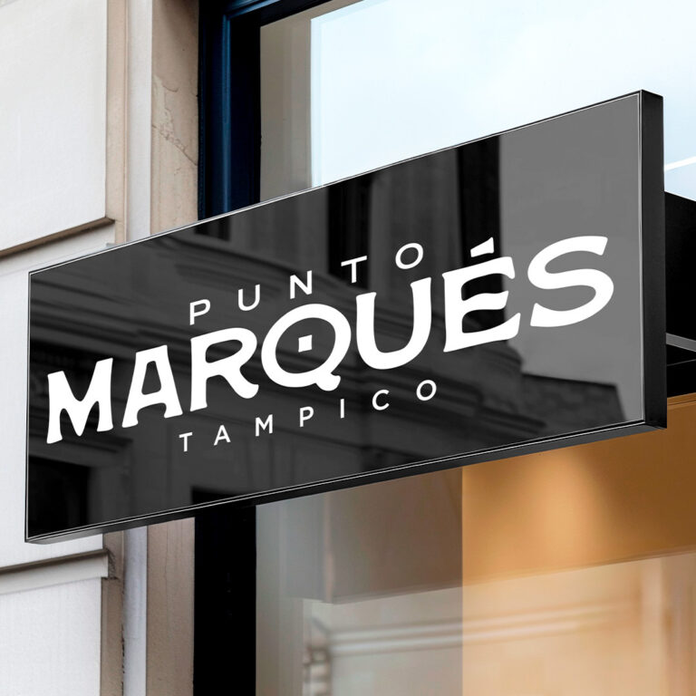 Naming y Diseño de Logotipo para Punto Marqués en Tampico. Branding profesional que refleja modernidad y proyección comercial.