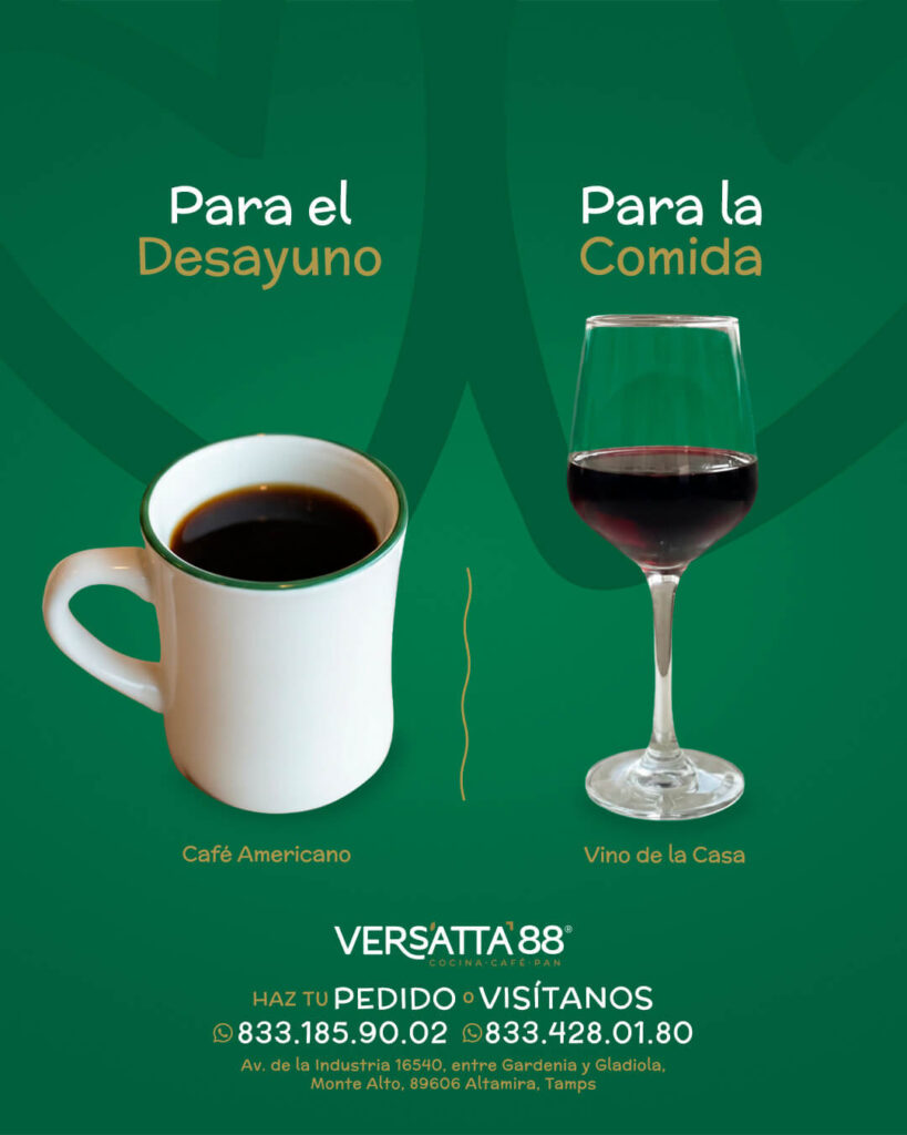 Anuncios para restaurantes en Tampico y Altamira realizados para Versatta 88 por Lilian Feres Agencia Creativa, con diseño publicitario para redes sociales y marketing digital gastronómico.