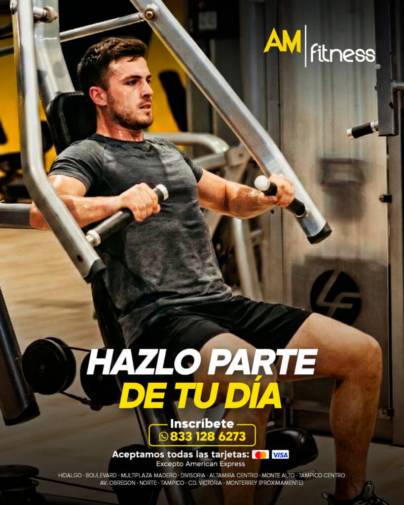 Manejo de redes sociales para gimnasio AM Fitness en Tampico, Tamaulipas realizado por Lilian Feres Agencia Creativa.