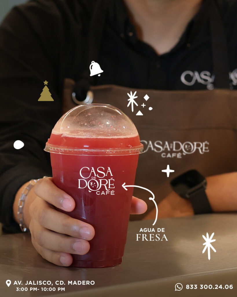 Mejorar contenido visual de redes sociales en Tampico y Cd. Madero para Casa de Doré Café, con diseño gráfico, publicidad digital y creación de contenido desarrollado por Lilian Feres Agencia Creativa en Tamaulipas.