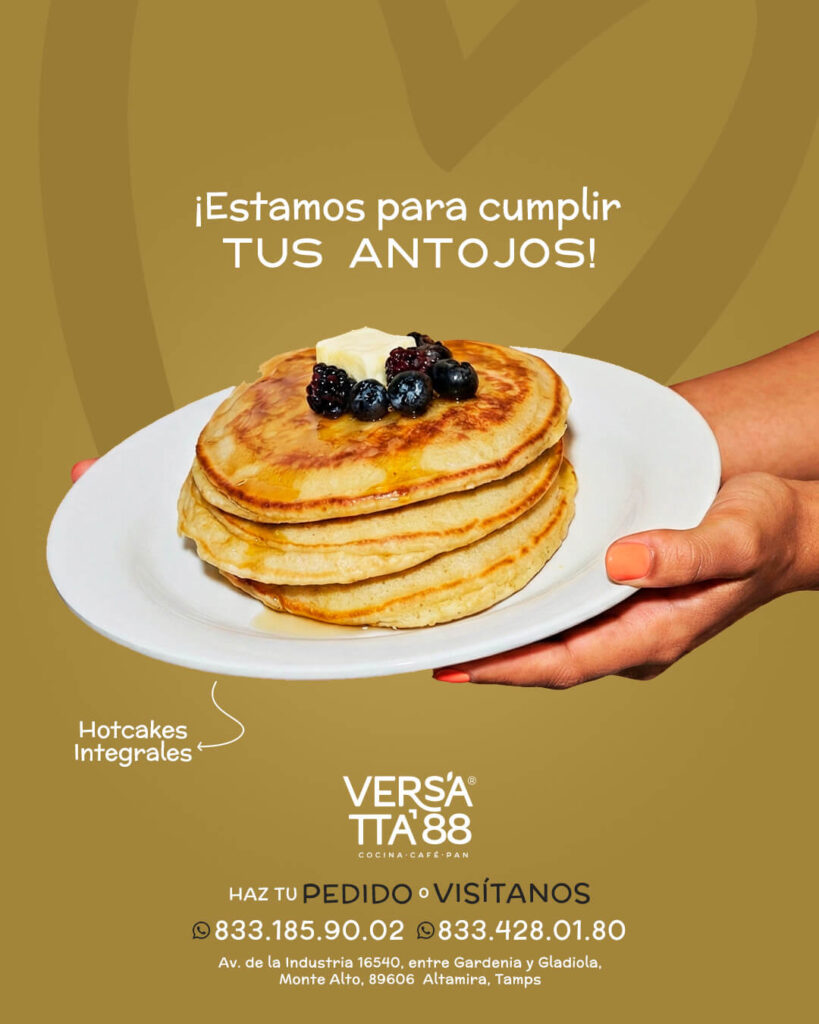 Post para Instagram de restaurante en Altamira, Tamaulipas diseñado para Versatta 88 por Lilian Feres Agencia Creativa, con contenido visual gastronómico y estrategia de marketing digital para redes sociales.