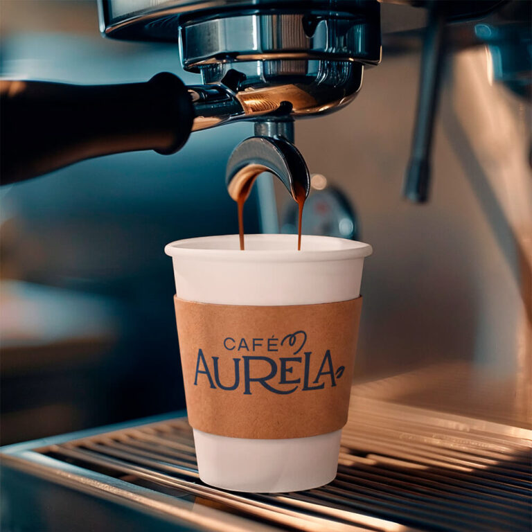 Logotipo profesional de Café Aurela creado como parte de un proyecto de branding e identidad visual en Tampico