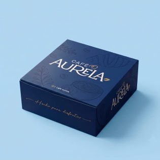 Branding y diseño de logotipo profesional para Café Aurela en Tampico realizado por Lilián Féres Agencia Creativa