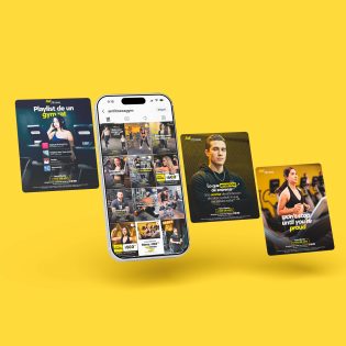 Estrategia de marketing digital para gimnasio AM Fitness en Tampico, desarrollada por Lilian Feres Agencia Creativa, enfocada en promoción fitness y redes sociales