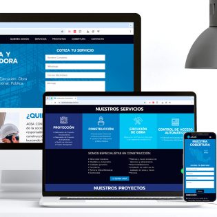 Diseño de página web para constructora en Tampico, Ciudad Madero y Altamira, Tamaulipas, desarrollado por Lilián Féres Agencia Creativa.
